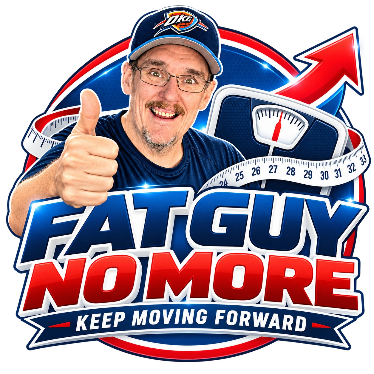 Fat Guy No More — Keep Moving Forward logo